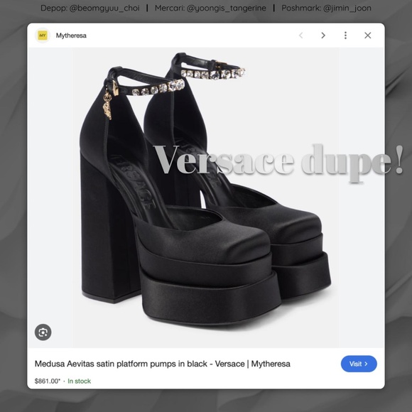 Black stacked platform pumps <3 - Picture 5 of 5